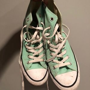 Mint high top converse
